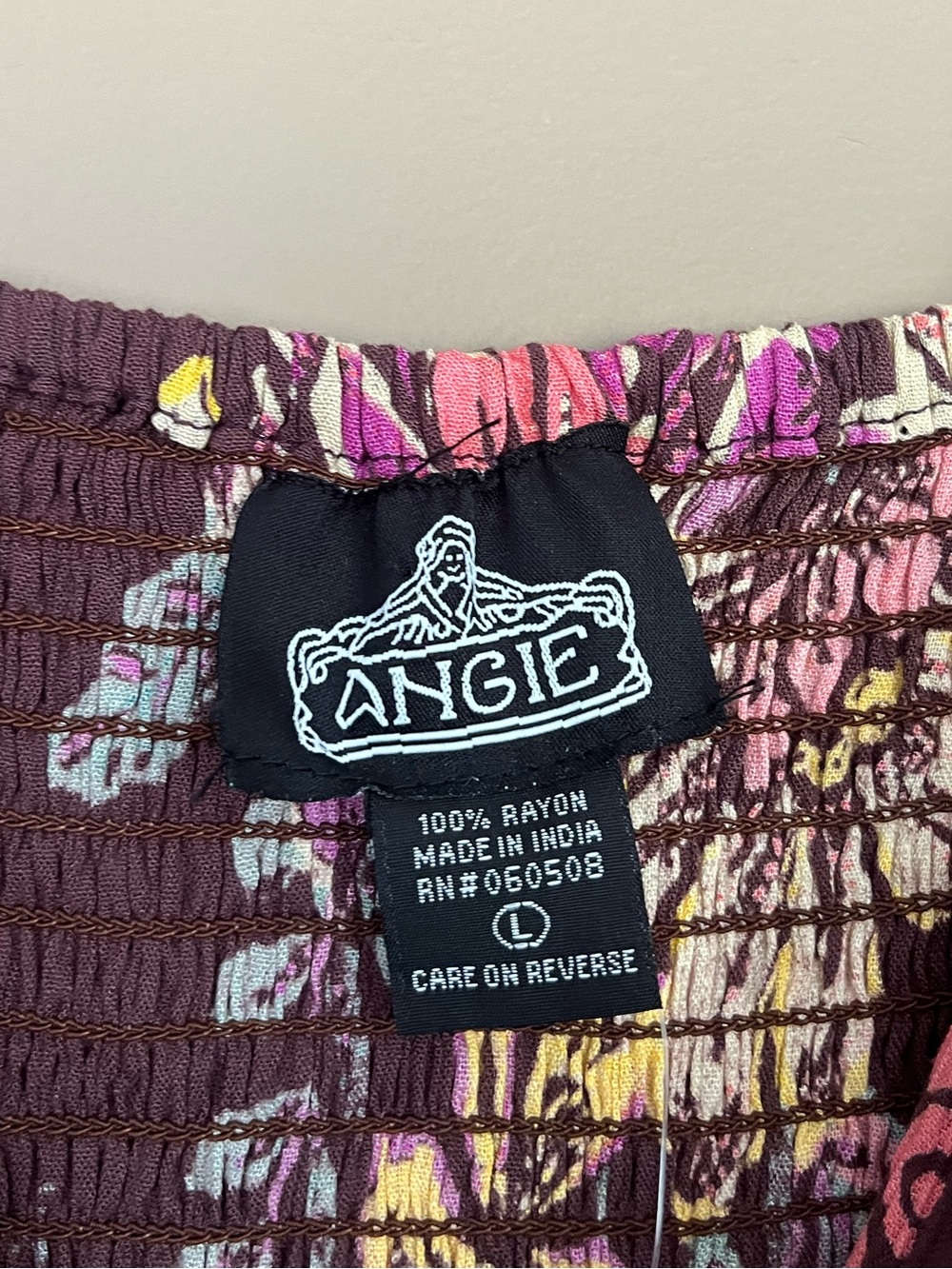 {Angie} Floral Sleeveless Twist-Front Midi Dress with Handkerchief Hem - Large - Picture 8 of 10